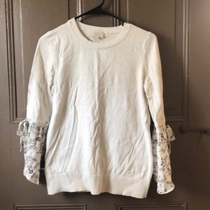 Flouncy sleeve sweater